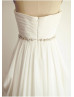 Ivory Chiffon Sweetheart Wedding Dress